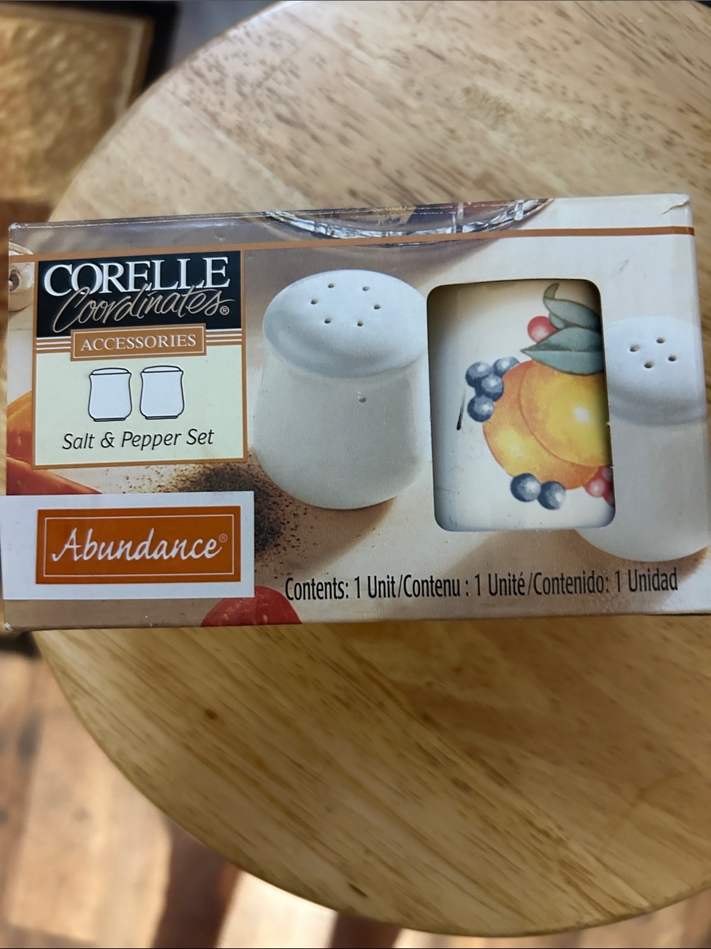 Corelle Abundance Salt & Pepper Set - White with Fruit Pattern